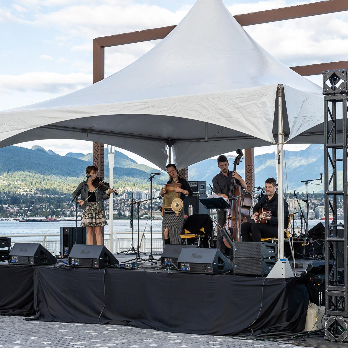 Band playing at Port Day