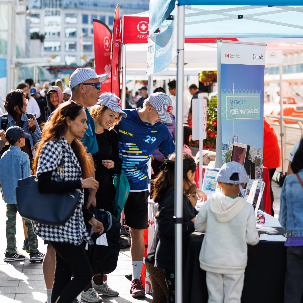 People walking along the promenade during Port Day